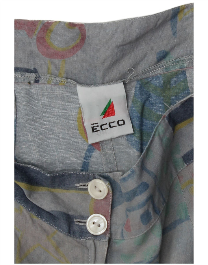 Ecco Γυναικείο Ψηλόμεσο Cullotes Casual σορτς W30 Μεσαίο μπλε γεωμετρικό