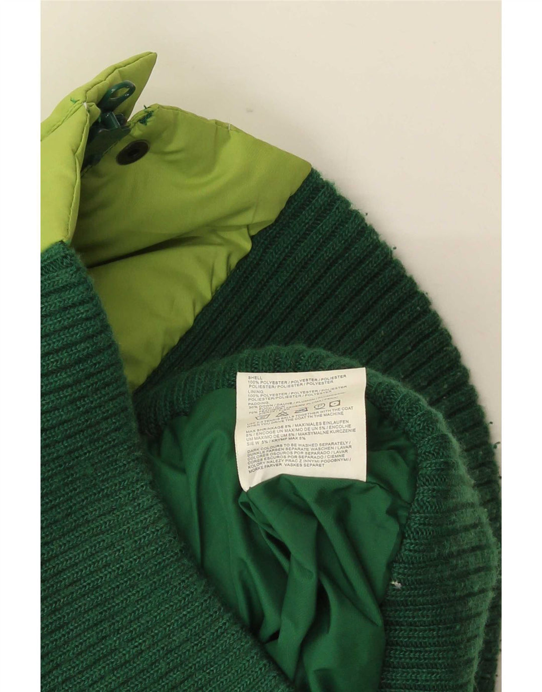 Μόνο γυναικείο padded Gilet UK 10 Small Green Colourblock Polyester
