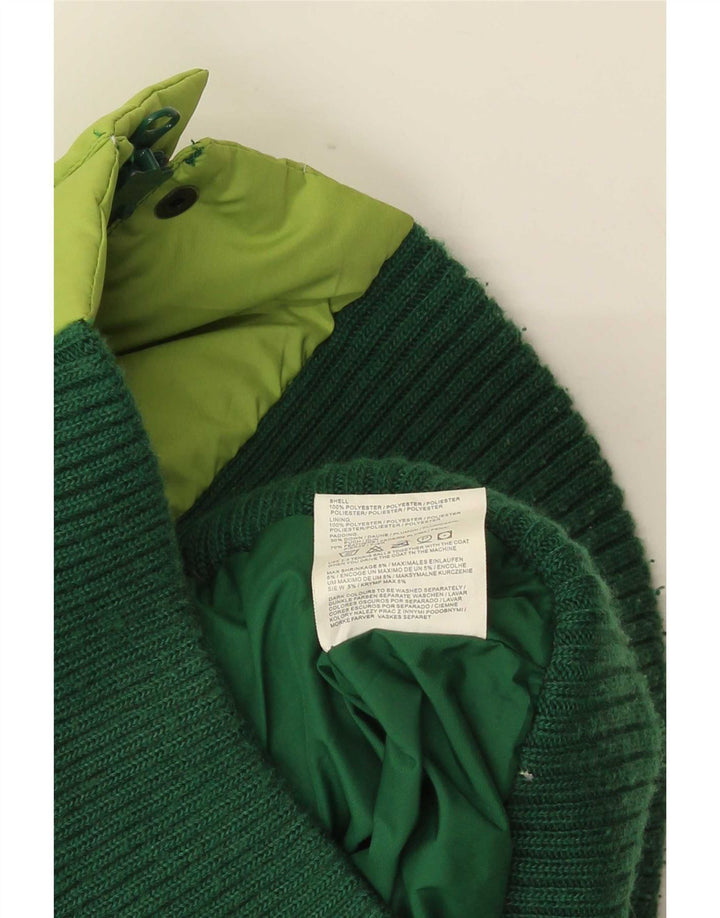 Μόνο γυναικείο padded Gilet UK 10 Small Green Colourblock Polyester