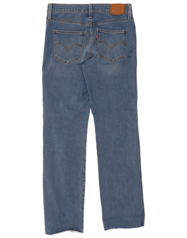 Levi's Womens 314 Shaping Straight Jeans W27 L28 Navy Blue Cotton