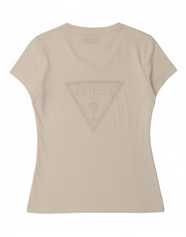 Γυναικείο γραφικό μπλουζάκι Guess Top UK 12 Medium White