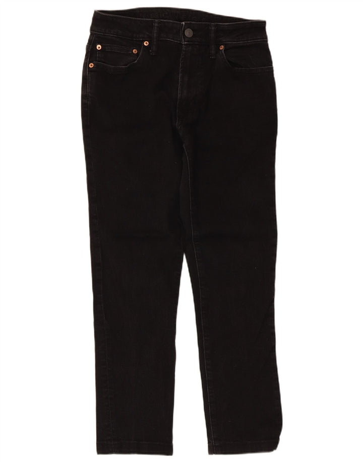 Γυναικείο Cropped Jeans American Eagle W30 L26 μαύρο βαμβακερό
