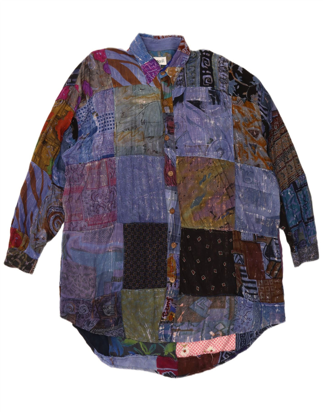 We Be Bop Γυναικείο πουκάμισο Oversized UK 18 XL πολύχρωμο συνονθύλευμα
