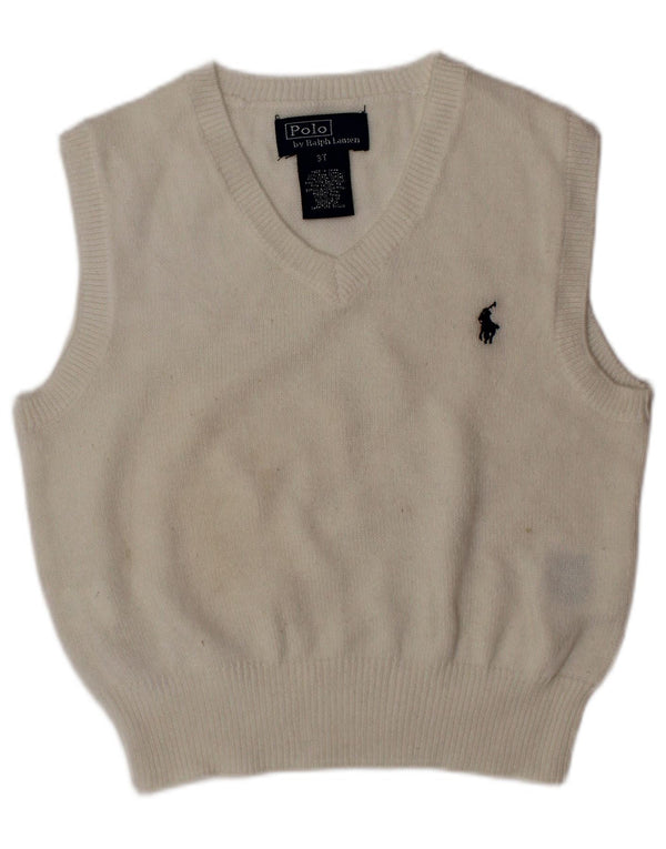 POLO RALPH LAUREN Boys Vest Tank Top 2-3 ετών Λευκό βαμβακερό