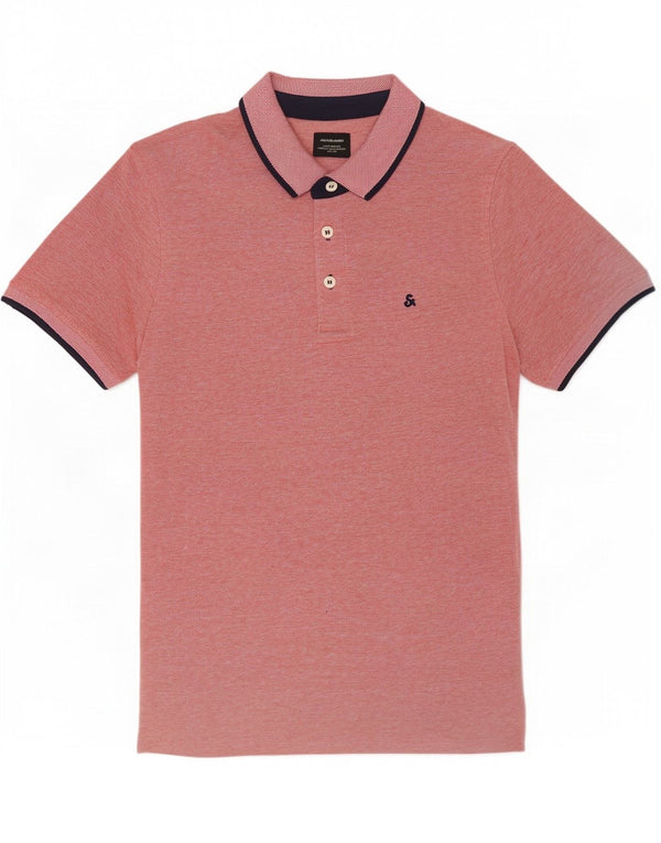 Jack & Jones Mens Polo Shirt XS Red Cotton