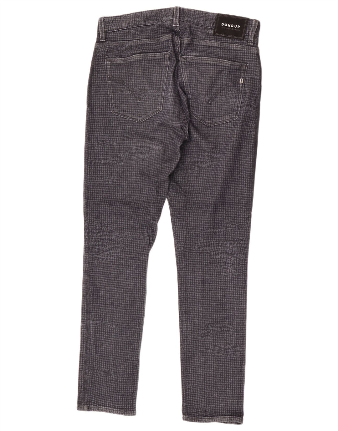 Dondup Ανδρικό Slim Jeans W32 L30 Γκρι βαμβακερό Houndstooth