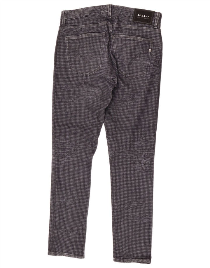 Dondup Ανδρικό Slim Jeans W32 L30 Γκρι βαμβακερό Houndstooth