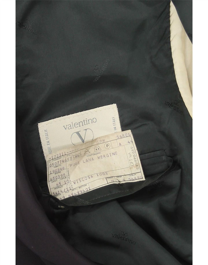 Valentino Ανδρικό σακάκι σακάκι με 2 κουμπιά IT 56 3XL Navy Blue Virgin Wool