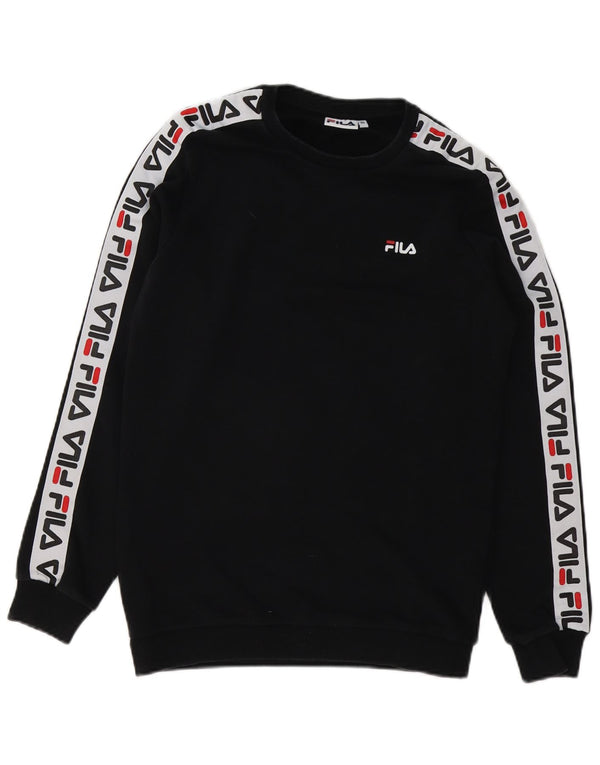 Ανδρικό γραφικό φούτερ Fila Jumper XS Μαύρο Colourblock Βαμβακερό