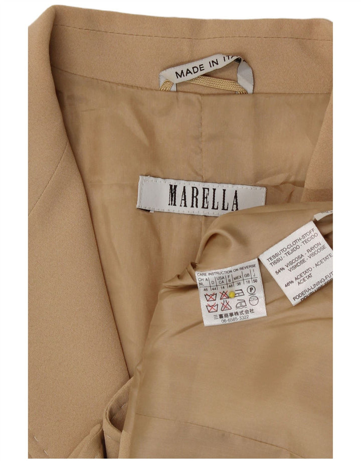Marella Γυναικείο σακάκι σακάκι με 3 κουμπιά UK 18 XL μπεζ βισκόζη