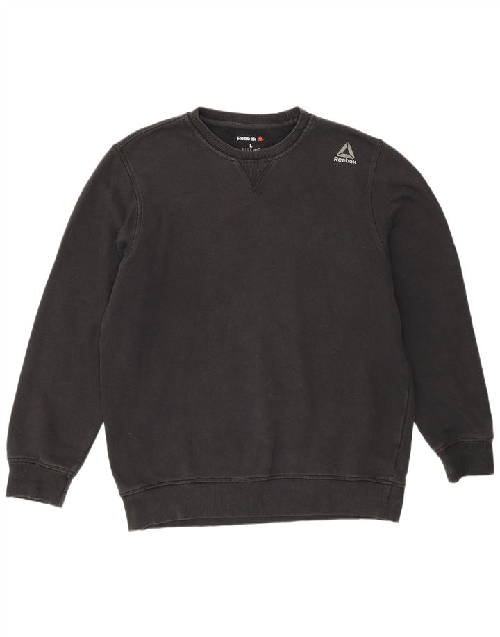 Ανδρικό φούτερ Reebok Jumper, μαύρο βαμβακερό