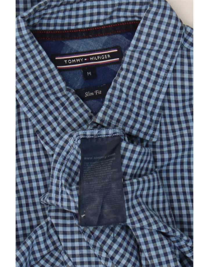 Ανδρικό πουκάμισο Tommy Hilfiger Slim Fit Medium Blue Gingham Cotton
