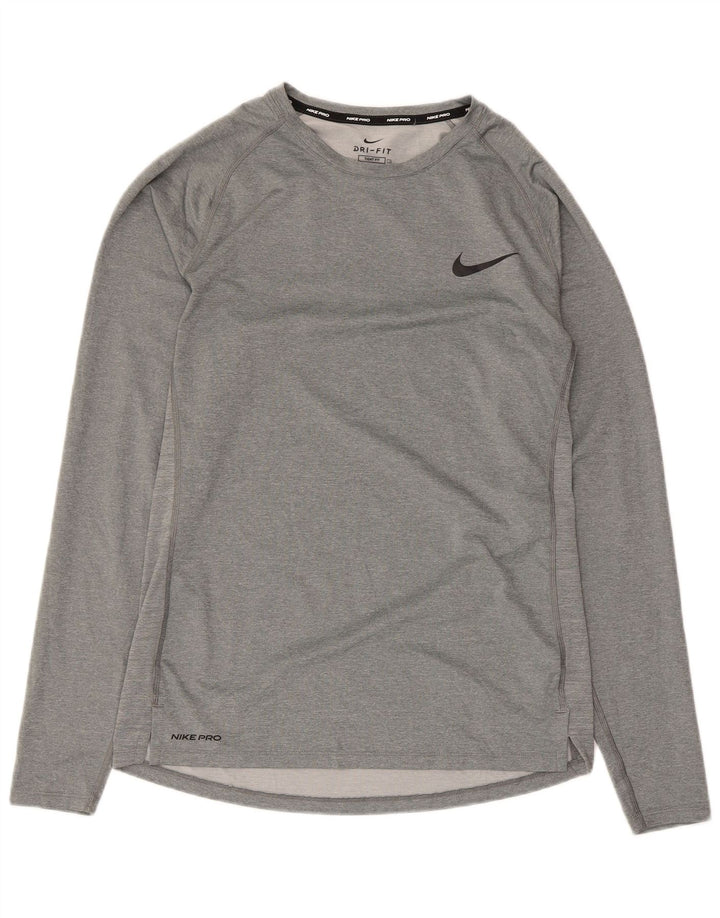 Ανδρικό τοπ Nike Dri Fit Μακρυμάνικο XL Γκρι πολυεστέρας