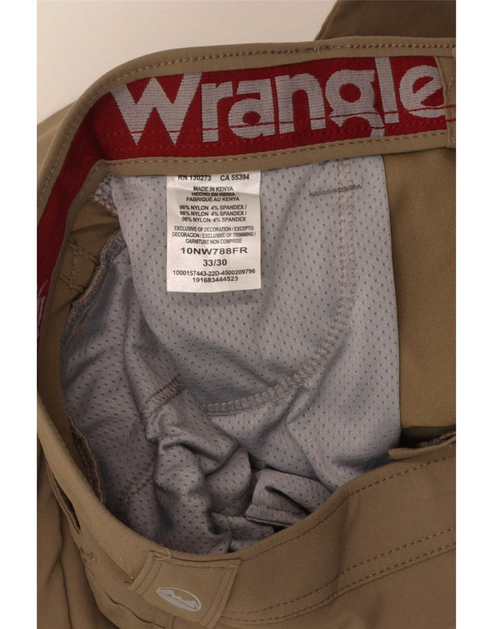Ανδρικό παντελόνι πεζοπορίας φορτίου Wrangler W33 L30 Khaki Nylon