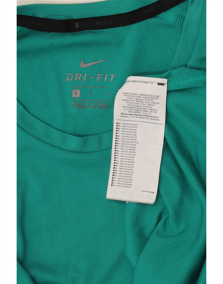 Ανδρικό T-Shirt Nike Dri Fit Top Large Green Polyester