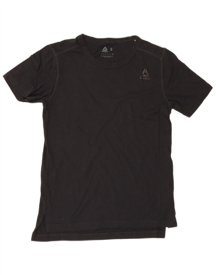 Ανδρικό T-Shirt Reebok Top Μικρό μαύρο βαμβακερό