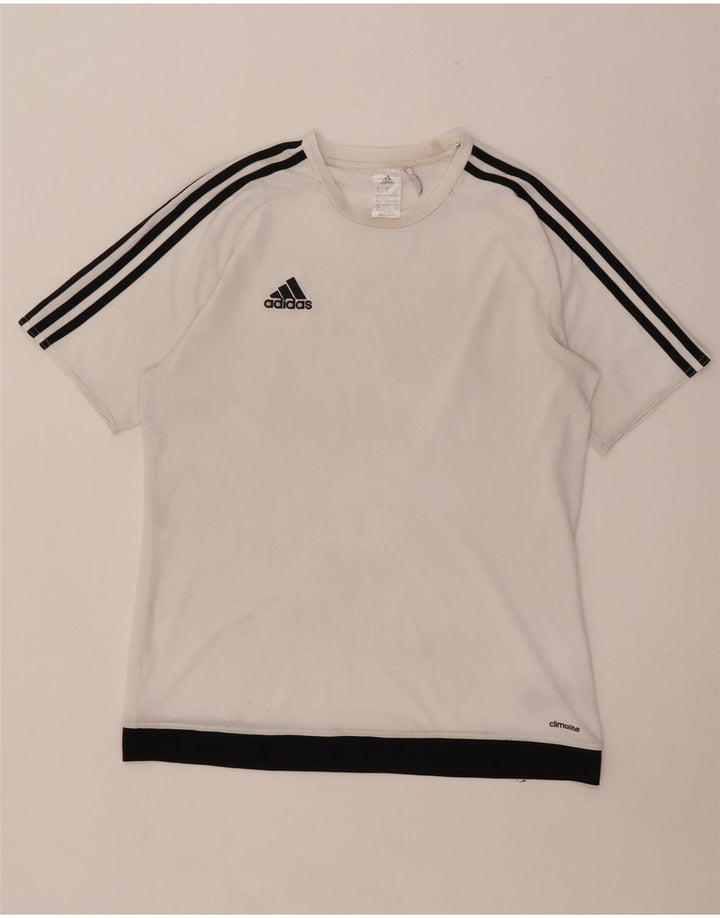 Ανδρικό T-Shirt Climalite Adidas Top Medium White Colourblock Polyester