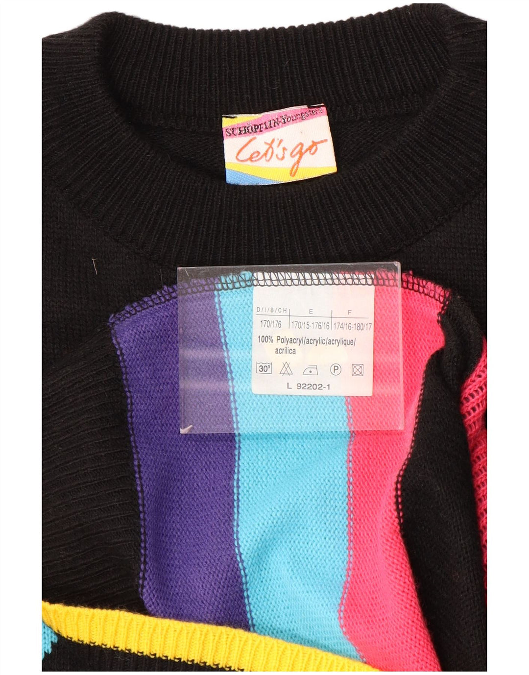 Γυναικείο γραφικό φόρεμα UK 16 Vintage, μαύρο χρώμα