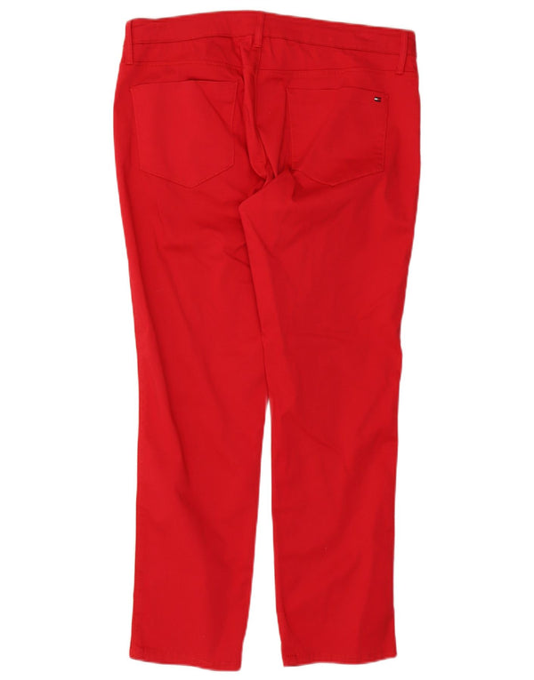 Tommy Hilfiger Γυναικείο Milan RW Slim Fit Casual Παντελόνι W33 L27 Κόκκινο βαμβακερό
