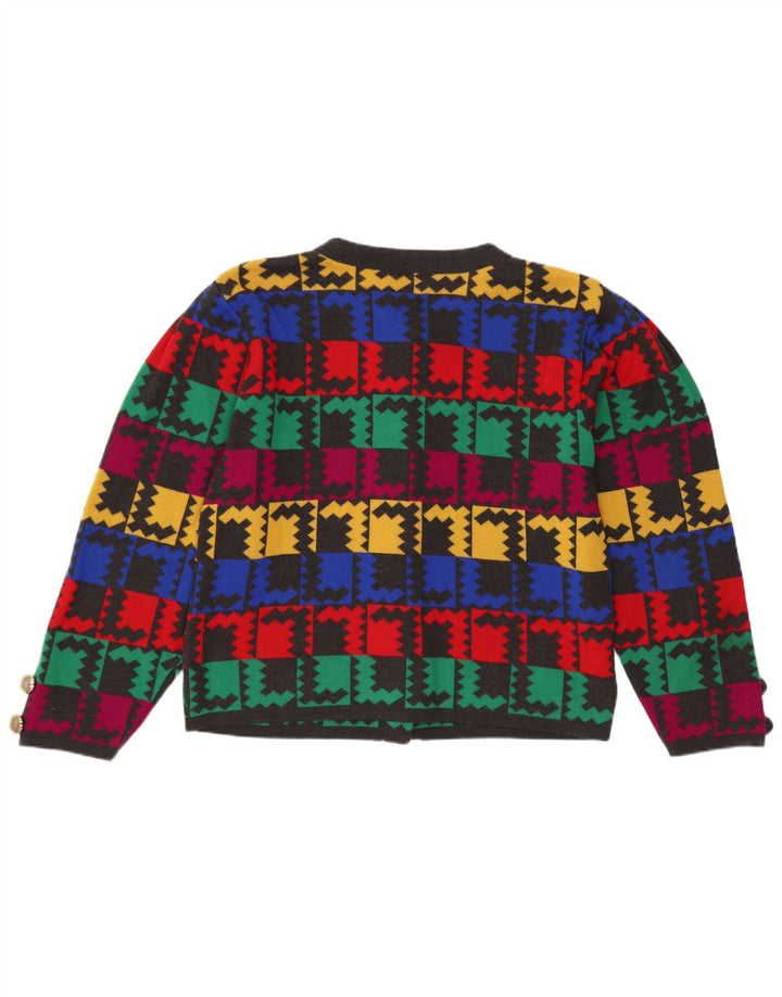 Bode Γυναικείο Crop Cardigan πουλόβερ UK 14 Medium πολύχρωμο γεωμετρικό