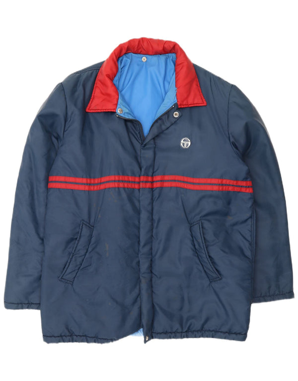 Sergio Tacchini Ανδρικό μπουφάν με κουκούλα IT 52 XL Navy Blue Colorblock