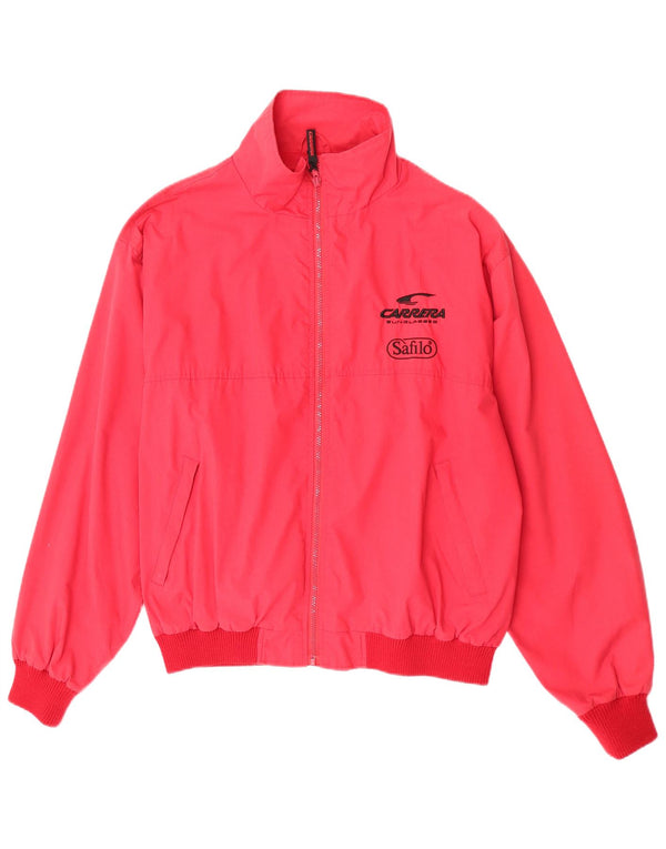 Carrera Mens Graphic Bomber Jacket UK 40 Large Red Polyester