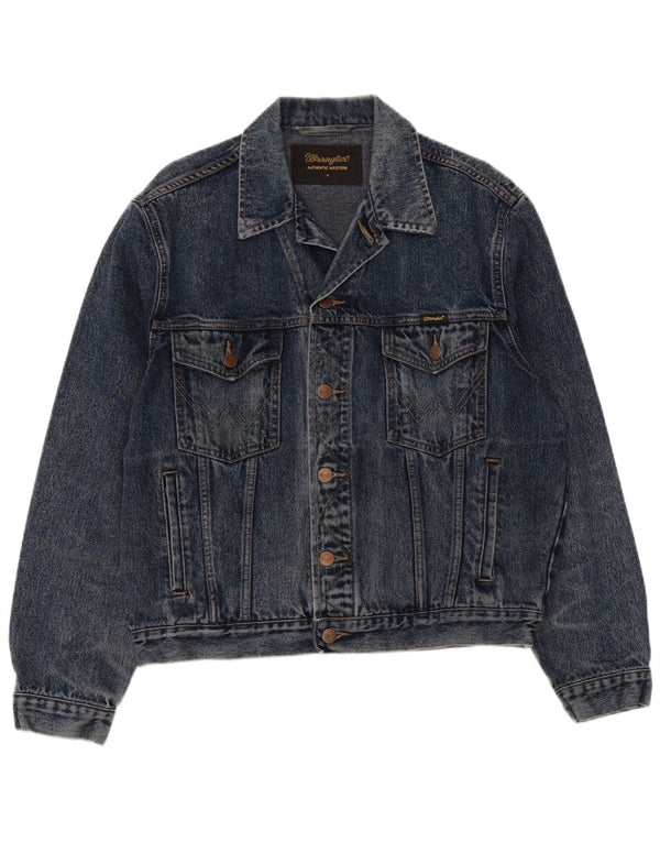 Ανδρικό τζιν μπουφάν Wrangler UK 36 Small Blue Cotton