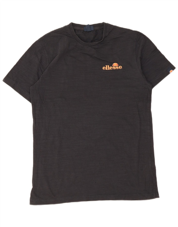 Ανδρικό γραφικό T-Shirt Ellesse Top Μεσαίο μαύρο βαμβακερό