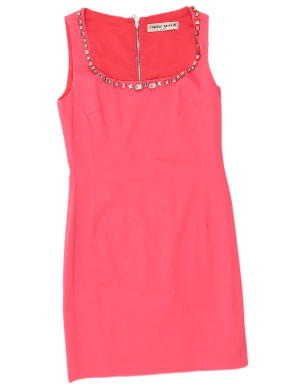 Frankie Morello Γυναικείο αμάνικο φόρεμα UK 10 Small Pink