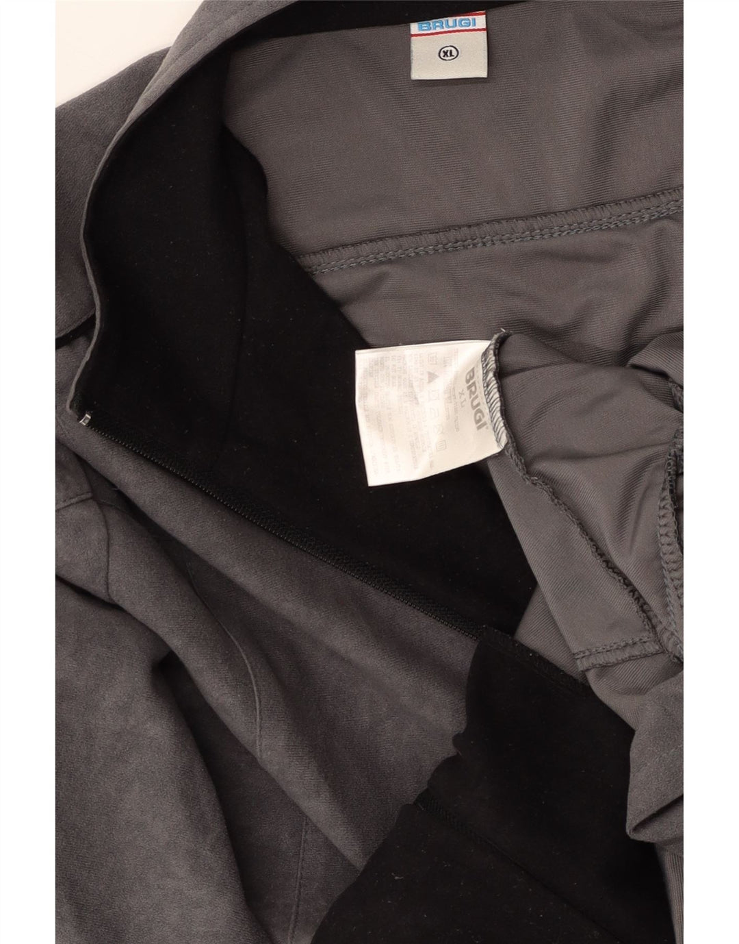 BRUGI Mens Tracksuit Top Jacket XL Grey Polyester Vintage Brugi and Second-Hand Brugi from Messina Hembry 