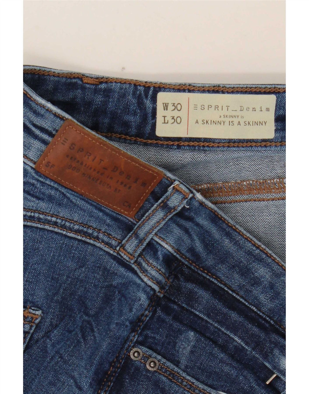 Esprit Γυναικείο Skinny Jeans W30 L30 Blue Cotton
