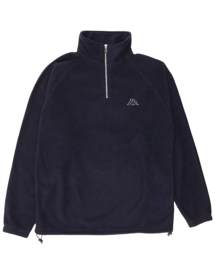 KAPPA Ανδρικό φερμουάρ Fleece Jumper Μεγάλο Navy Blue Polyester