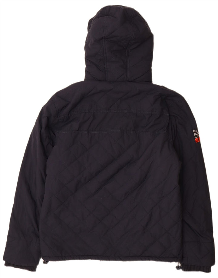 Superdry Mens Windcheater Graphic Windbreaker Jacket UK 44 2XL Navy Blue