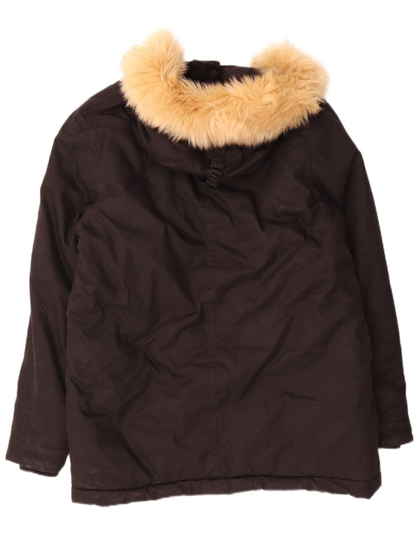Lyle & Scott Ανδρικό μπουφάν Parka με κουκούλα UK 40 μεγάλο μαύρο βαμβακερό