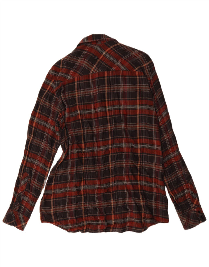 Trussardi Γυναικείο Longline πουκάμισο UK 14 μεσαίου μπορντό