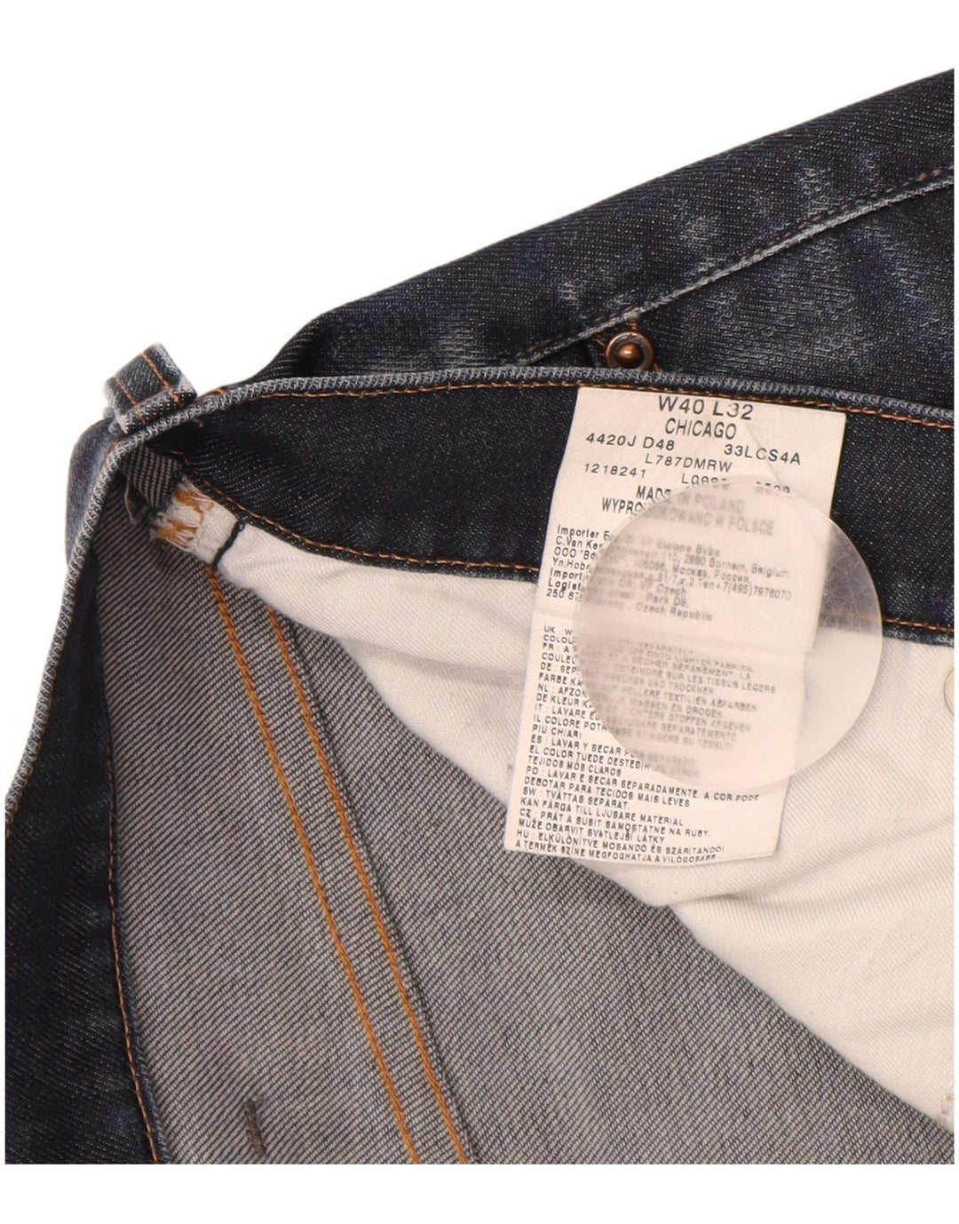 LEE Γυναικεία Chicago Slim Jeans W40 L28 Navy Blue Cotton