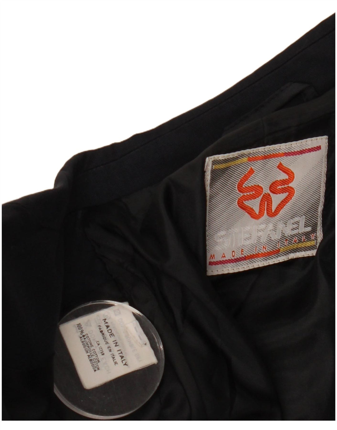 Stefanel Ανδρικό σακάκι με 2 κουμπιά UK 38 Medium Navy Blue Cotton