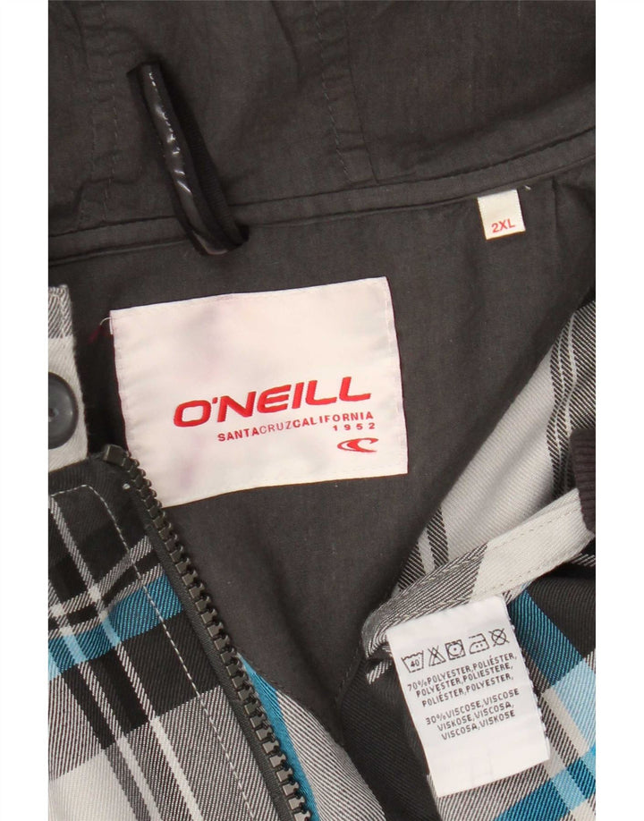 Ανδρικό μπουφάν με κουκούλα O'Neill UK 44 2XL Grey Check Polyester
