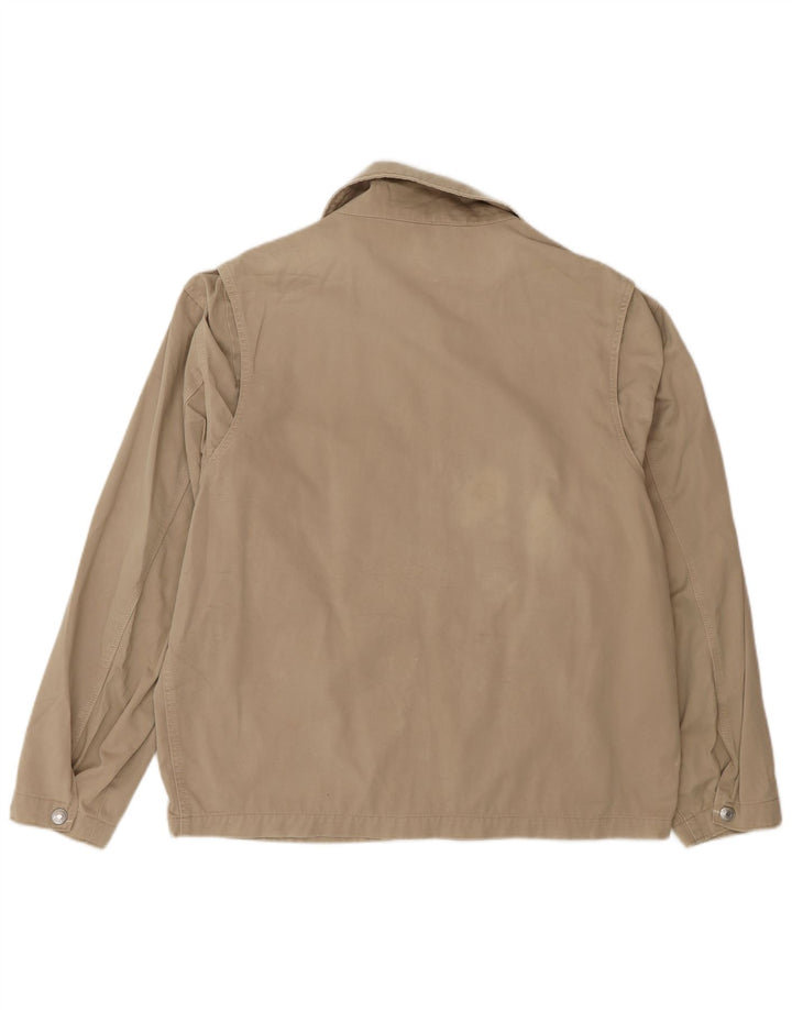 Vintage Ανδρικό Bomber Jacket UK 40 Large Beige Βαμβακερό