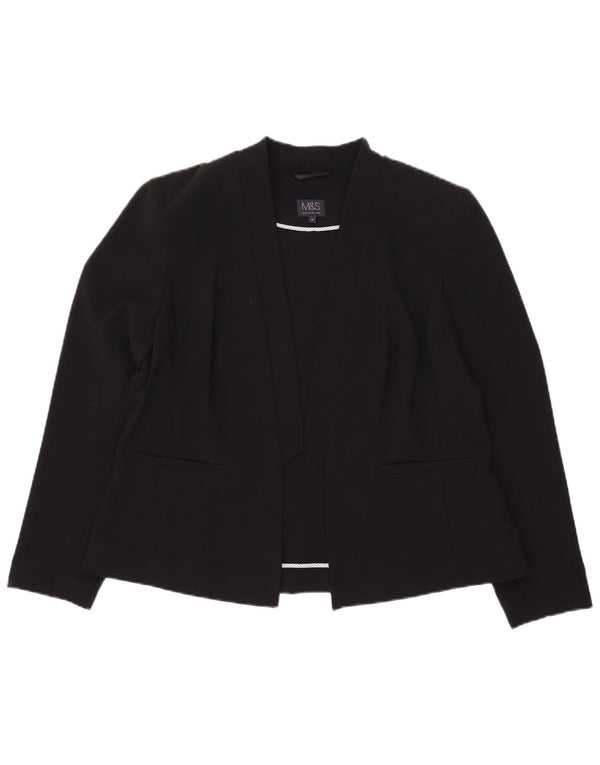 Marks & Spencer Γυναικείο Open Blazer Jacket UK 18 XL μαύρο πολυεστέρα