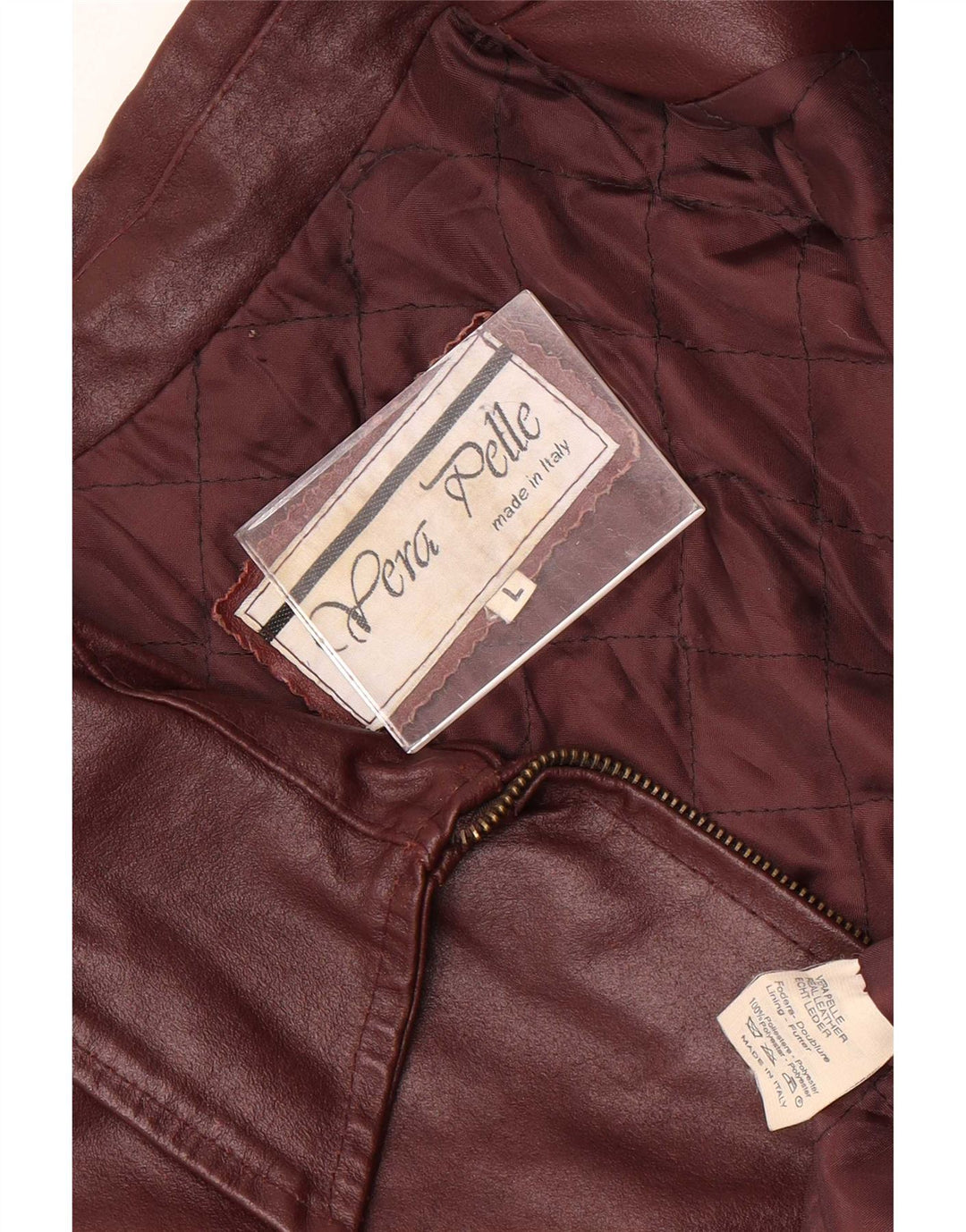 Vintage Ανδρικό Δερμάτινο Μπουφάν UK 40 Large Burgundy