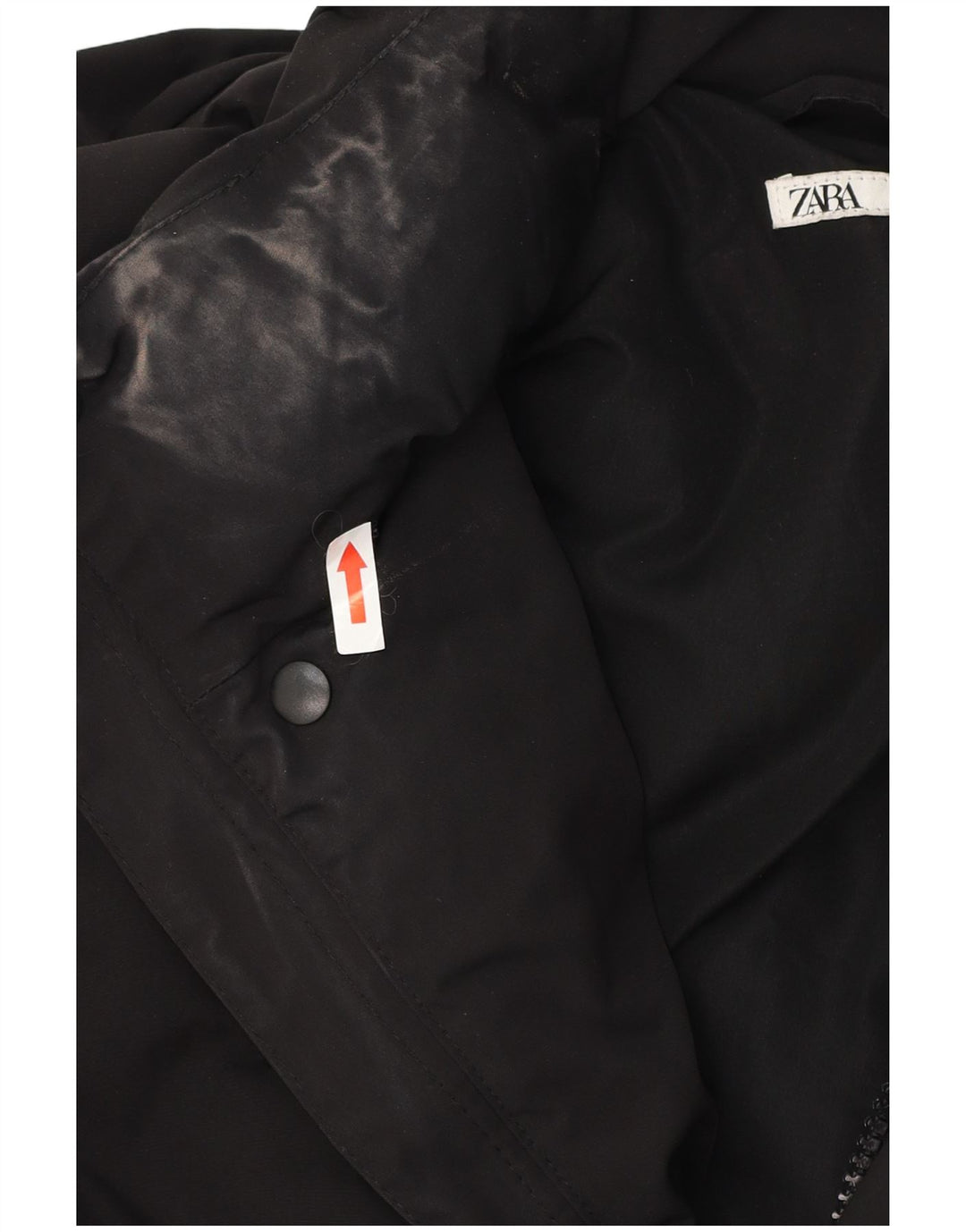 Zara Ανδρικό μπουφάν με επένδυση UK 42 XL μαύρο πολυεστέρα
