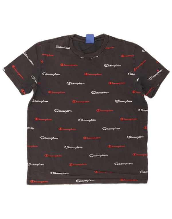 Champion Ανδρικό γραφικό T-Shirt Top Μικρό Γκρι βαμβακερό