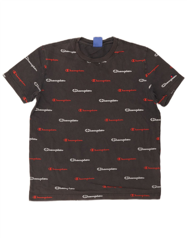 Champion Ανδρικό γραφικό T-Shirt Top Μικρό Γκρι βαμβακερό