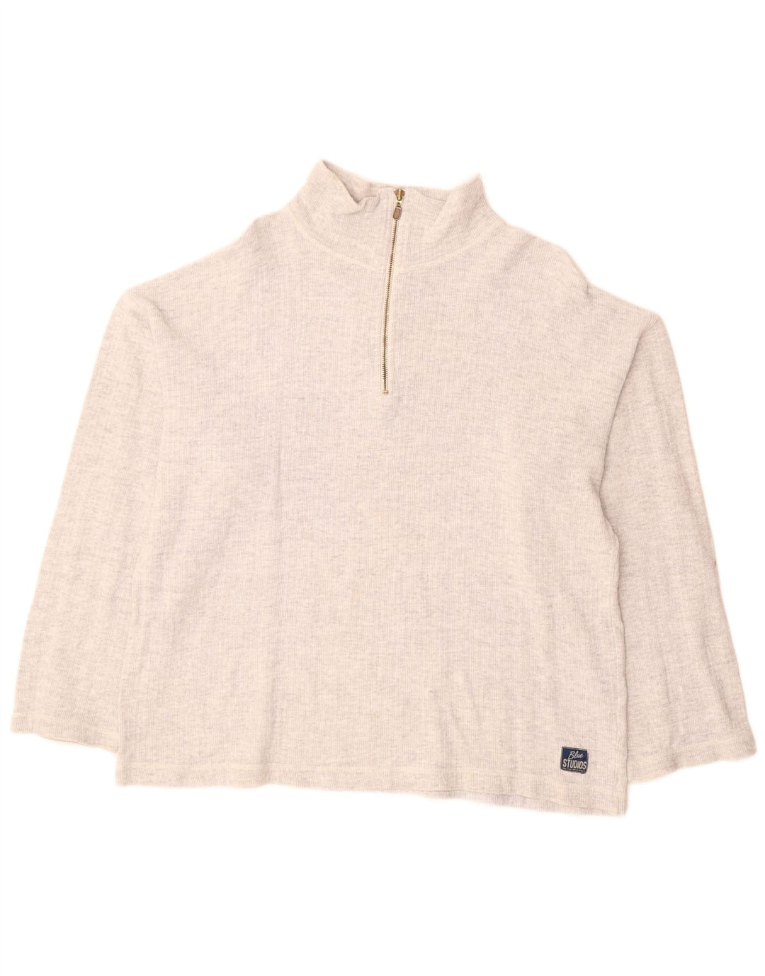 VINTAGE Γυναικείο πουλόβερ με φερμουάρ UK 18 XL Γκρι