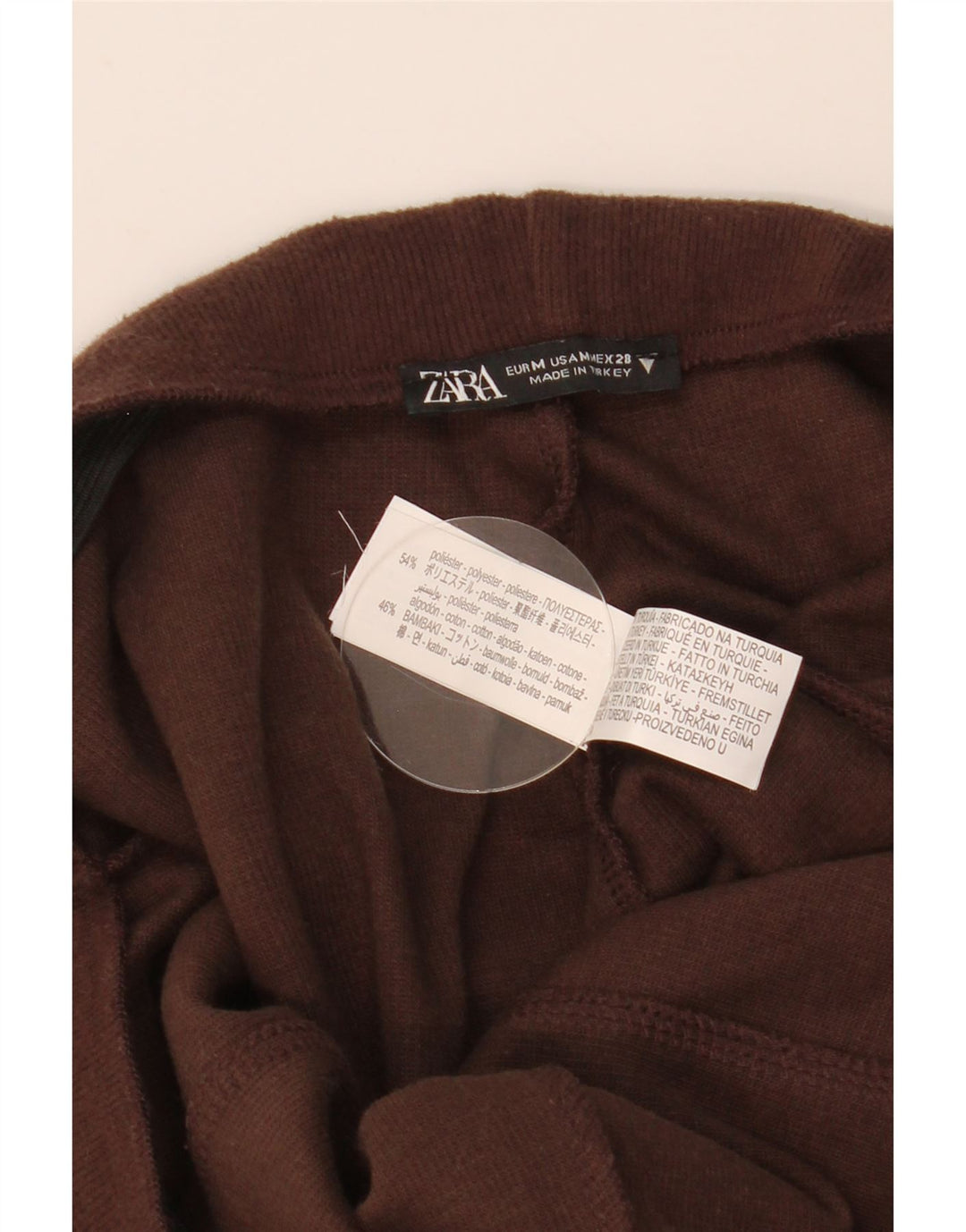 Γυναικεία πλεκτή φόρμα Zara Παντελόνι UK 14 Μεσαίου καφέ Πολυεστέρας
