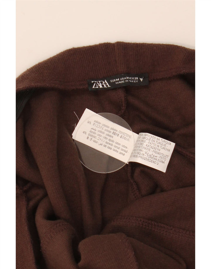 Γυναικεία πλεκτή φόρμα Zara Παντελόνι UK 14 Μεσαίου καφέ Πολυεστέρας