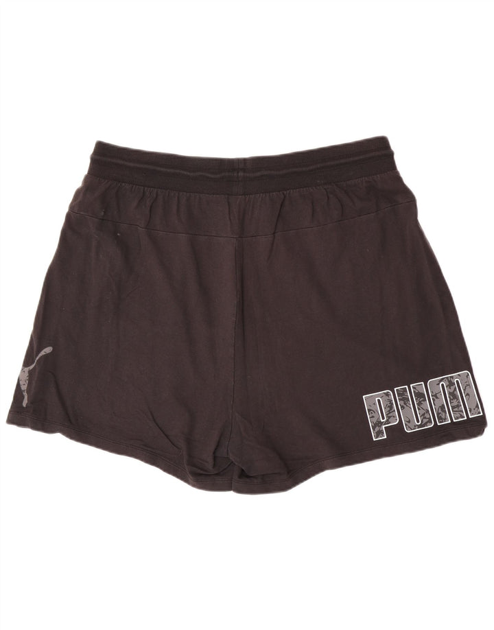 Γυναικείο γραφικό αθλητικό σορτς Puma 2XL μαύρο βαμβακερό