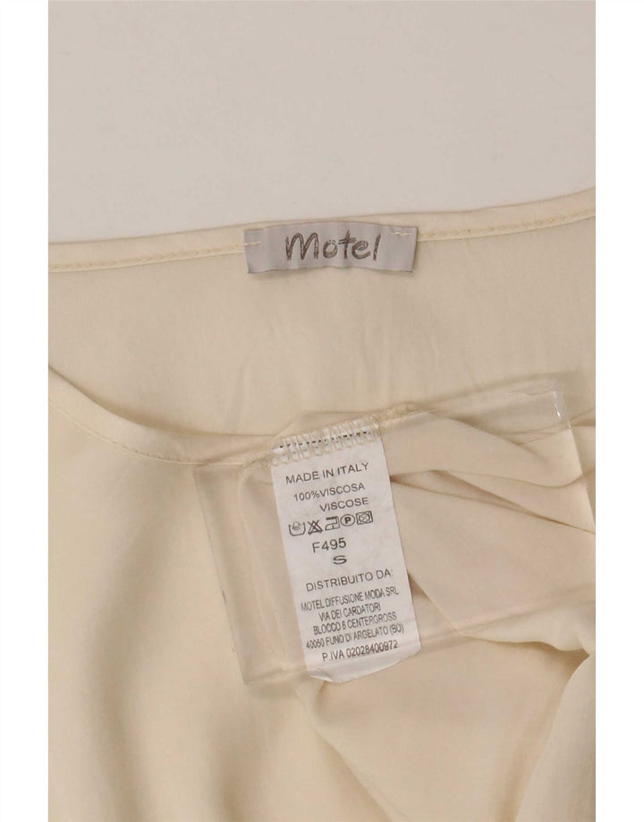 Motel Γυναικείο γιλέκο τοπ UK 10 Small Beige Viscose