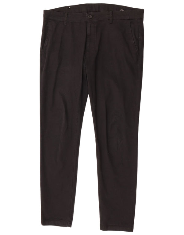 Zara Ανδρικό Slim παντελόνι Chino EU 44 Large W34 L32 Μαύρο βαμβακερό